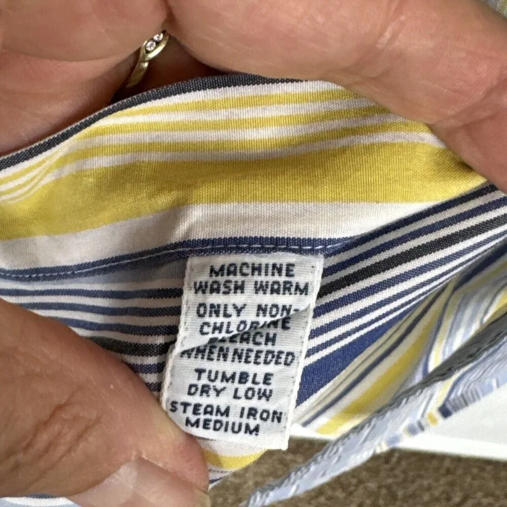 Polo Ralph Lauren Westerton Men's XXL Button Shirt Blue Yellow‎ Striped